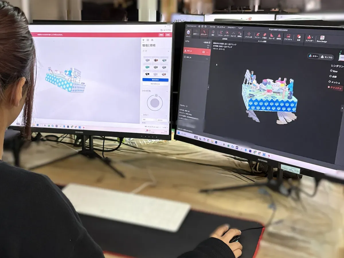 スマホの画面でくるくる回せる立体作品の3Dデータ
