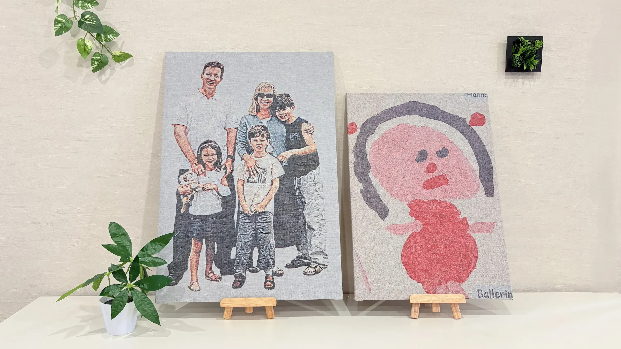 播州織のジャガード織りで仕上げたアートパネル